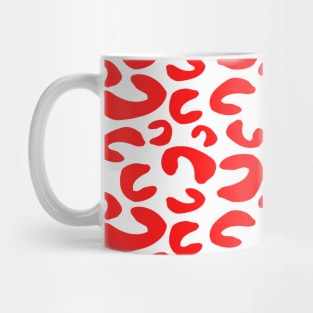 Half circles red abstract Mug
